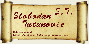Slobodan Tutunović vizit kartica